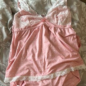 Baby doll set shorts and lace top